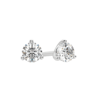 0.50 CT-4.0 CT Round Solitaire CVD F/VS Diamond Earrings - Barbara Maison 