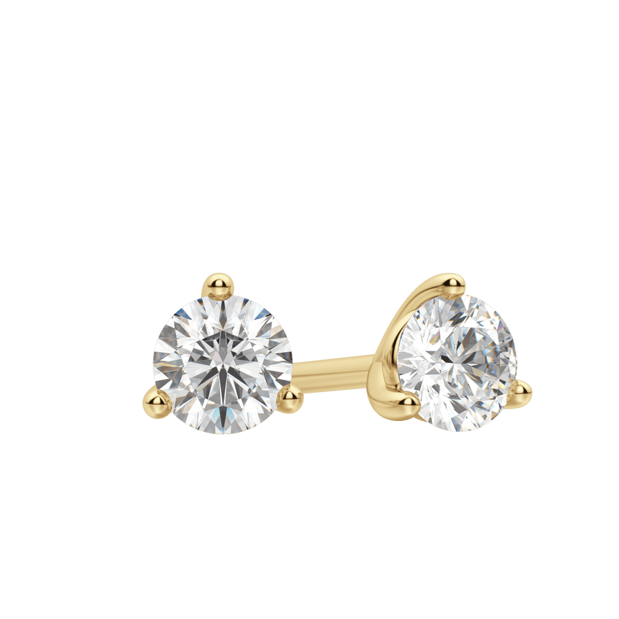 0.50 CT-4.0 CT Round Solitaire CVD F/VS Diamond Earrings - Barbara Maison 