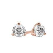 0.50 CT-4.0 CT Round Solitaire CVD F/VS Diamond Earrings - Barbara Maison 