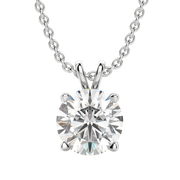 0.25 CT-1.0 CT Round Solitaire CVD F/VS Diamond Necklace - Barbara Maison 