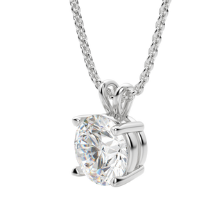 0.25 CT-1.0 CT Round Solitaire CVD F/VS Diamond Necklace - Barbara Maison 