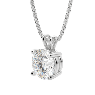 0.25-1.0 CT Round Solitaire F/VS Lab Grown Diamond Necklace - Barbara Maison 