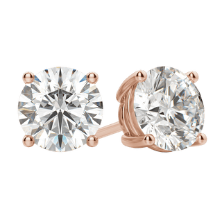 0.50 CT-4.0 CT Round Solitaire F/VS Lab Grown Diamond Earrings - Barbara Maison 