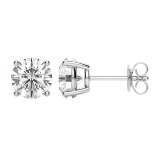 0.50 CT-4.0 CT Round Solitaire CVD F/VS Diamond Earrings - Barbara Maison 