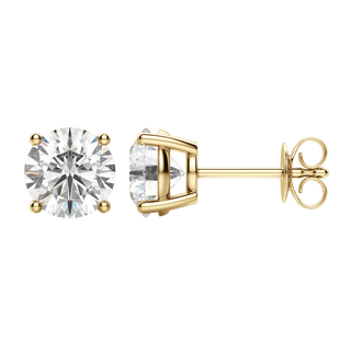 0.50 CT-4.0 CT Round Solitaire F/VS Lab Grown Diamond Earrings - Barbara Maison 