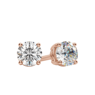 0.50 CT-4.0 CT Round Solitaire F/VS Lab Grown Diamond Earrings - Barbara Maison 