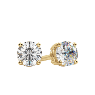 0.50 CT-4.0 CT Round Solitaire F/VS Lab Grown Diamond Earrings - Barbara Maison 