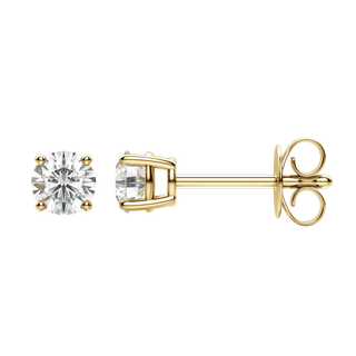 0.50 CT-4.0 CT Round Solitaire CVD F/VS Diamond Earrings - Barbara Maison 