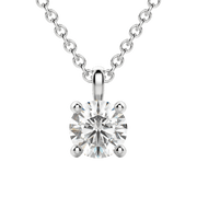 0.25-1.5 CT Round Solitaire F/VS Lab Grown Diamond Necklace - Barbara Maison 