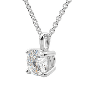 0.25-1.5 CT Round Solitaire F/VS Lab Grown Diamond Necklace - Barbara Maison 