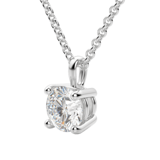 0.25-1.5 CT Round Solitaire F/VS Lab Grown Diamond Necklace - Barbara Maison 