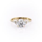 1.60 CT Round Cut Cluster Style Moissanite Engagement Ring - Barbara Maison 