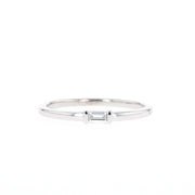 Baguette Single Stone Moissanite Wedding Band