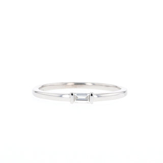 Baguette Single Stone Moissanite Wedding Band