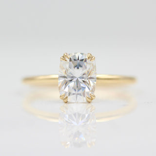 1.22 CT Elongated Cushion Solitaire Moissanite Engagement Ring - Barbara Maison 