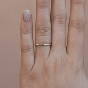 0.14 Baguette Shaped Half Eternity Moissanite Wedding Band