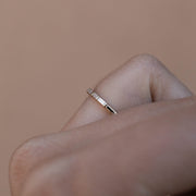 0.14 Baguette Shaped Half Eternity Moissanite Wedding Band