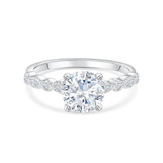 1.80 CT Round Cut Solitaire Moissanite Engagement Ring - Barbara Maison 