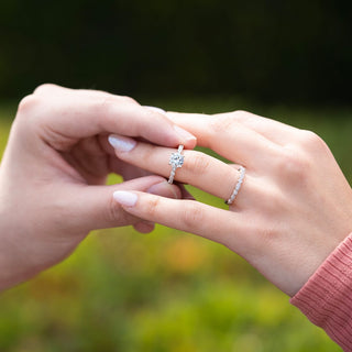 1.50 CT Round Cut Solitaire Moissanite Engagement Ring - Barbara Maison 