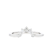 0.15 Stones V-Shaped Moissanite Wedding Band