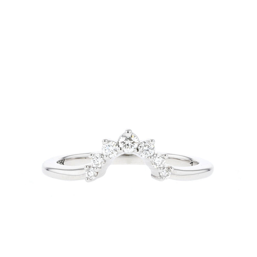 0.15 Stones V-Shaped Moissanite Wedding Band