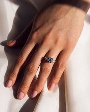 3.08 CT Round Three Stone Moissanite Engagement Ring - Barbara Maison 