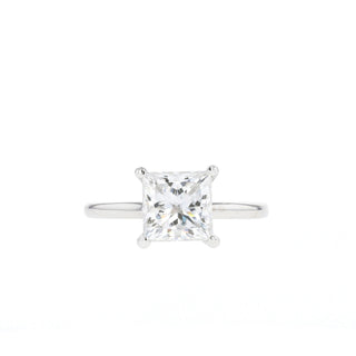 1.07 CT-1.75 CT Princess Cut Solitaire Moissanite Engagement Ring - Barbara Maison 