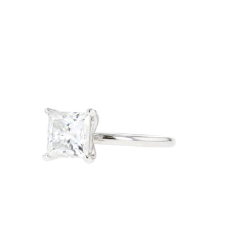 1.07 CT-1.75 CT Princess Cut Solitaire Moissanite Engagement Ring - Barbara Maison 