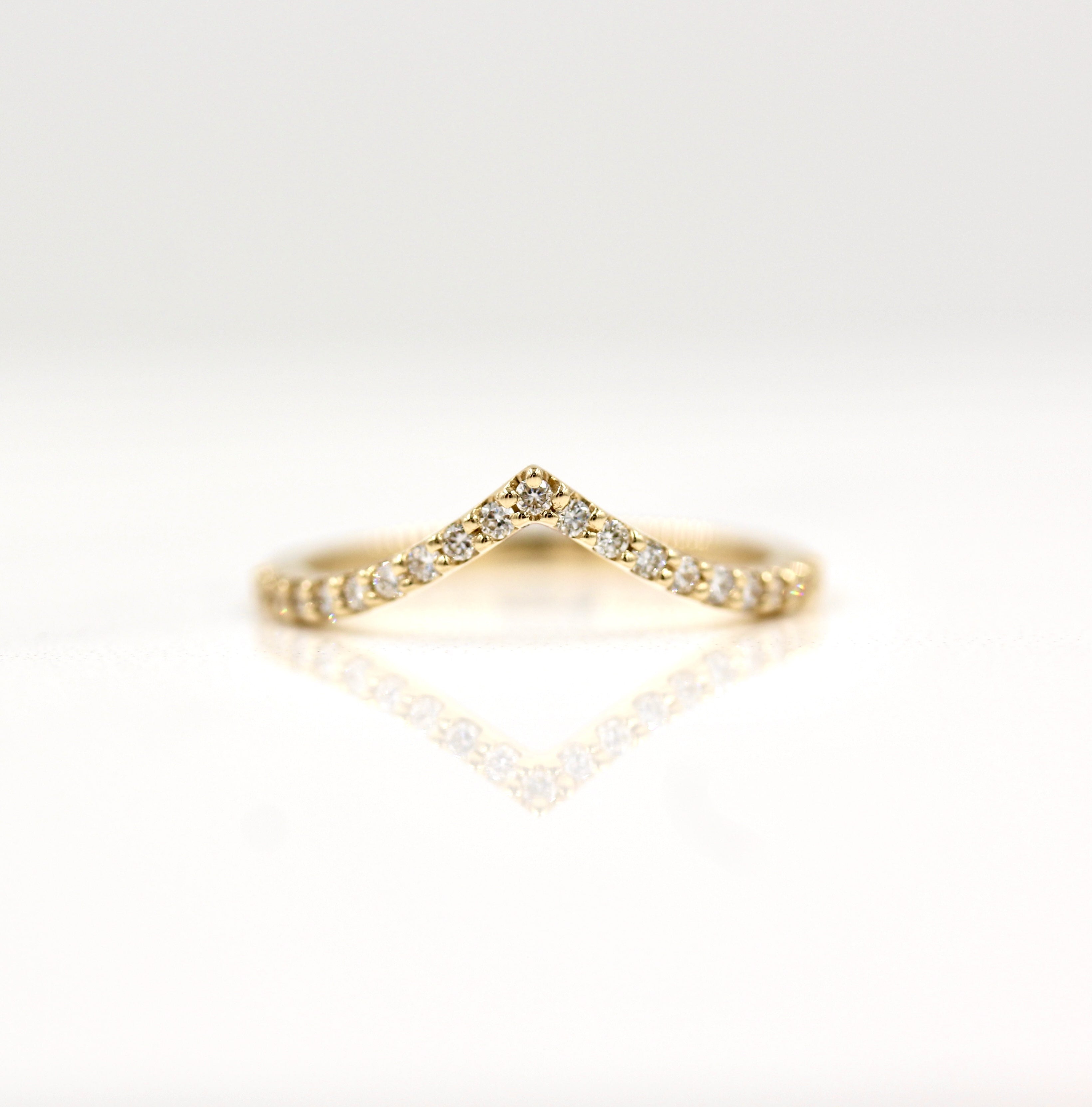 0.17 Curved Moissanite Wedding Band