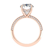 5.18 CT Oval Cut Hidden Halo Moissanite Engagement Ring - Barbara Maison 