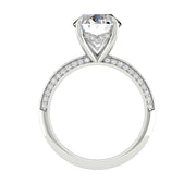 5.18 CT Oval Cut Hidden Halo Moissanite Engagement Ring - Barbara Maison 