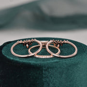 2.0 CT Emerald Cut Solitaire Pave Setting Moissanite Bridal Ring Set - Barbara Maison 