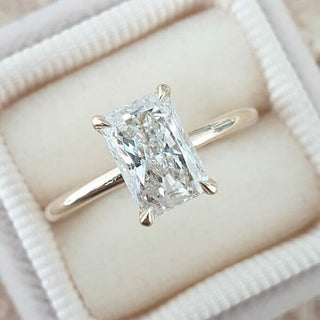 1.04 CT Radiant Cut Solitaire Style Moissanite Engagement Ring - Barbara Maison 