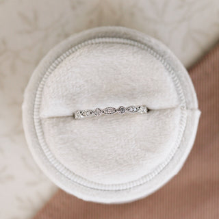 Vintage Moissanite Wedding Band