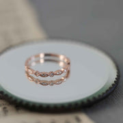 Vintage Moissanite Wedding Band