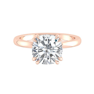 2.0 CT Cushion Cut Solitaire Moissanite Engagement Ring - Barbara Maison 