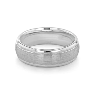 Brushed Finish Classic Men's Wedding Band - Barbara Maison 