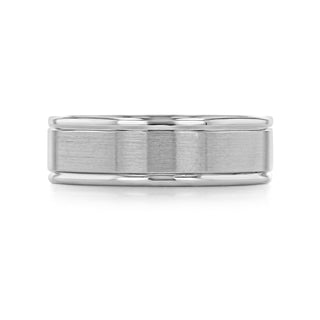 Men's Brushed Finish Classic Wedding Band - Barbara Maison 