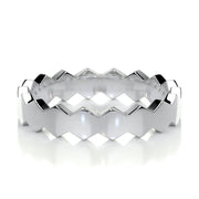 Hexagon Form Polished Finish Classic Men's Band - Barbara Maison 