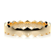 Hexagon Form Polished Finish Classic Men's Band - Barbara Maison 