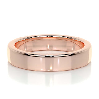 Polished Finish Yellow Gold Classic Men's Band - Barbara Maison 