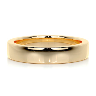 Polished Finish Yellow Gold Classic Men's Band - Barbara Maison 