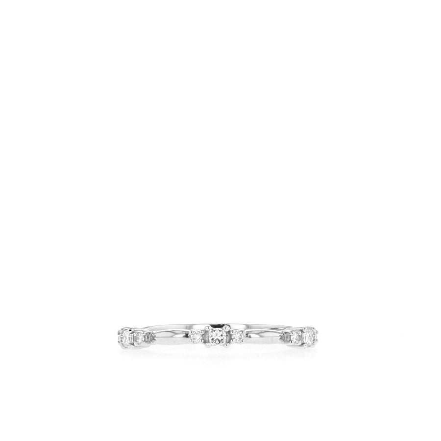 0.15 Princess & Dainty Moissanite Wedding Band