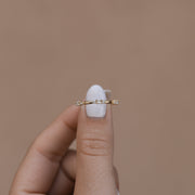 0.15 Princess & Dainty Moissanite Wedding Band