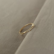 0.15 Princess & Dainty Moissanite Wedding Band