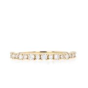 0.39 TCW Round Half Eternity Moissanite Wedding Band - Barbara Maison 