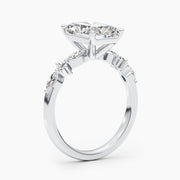 4ct Radiant G- VS Dainty Diamond Engagement Ring