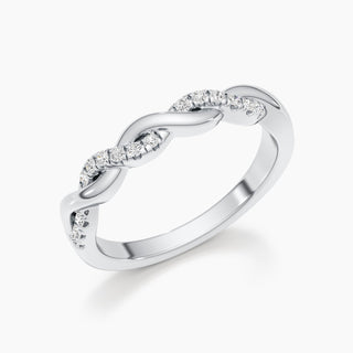 0.2 Twisted CVD EF/VVS Diamond Wedding Band