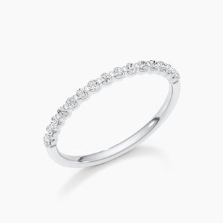 0.3 CT Round Half Eternity Stackable Wedding Band