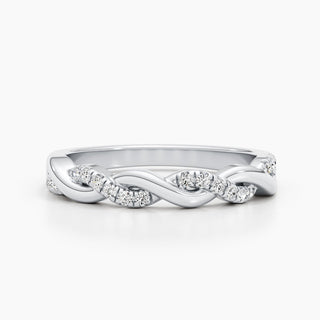 0.2 Twisted CVD EF/VVS Diamond Wedding Band